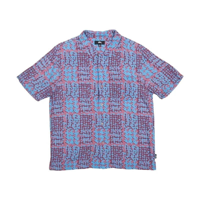 Stussy Pre-Loved Blue Weave S/Shirt