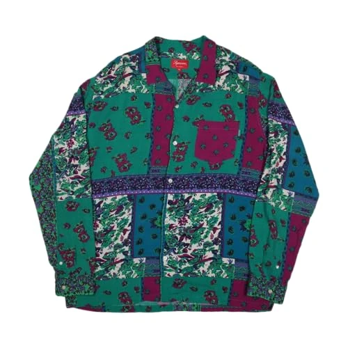 Supreme Pre-Loved Paisley Rayon Longsleeve Shirt Multicoloured
