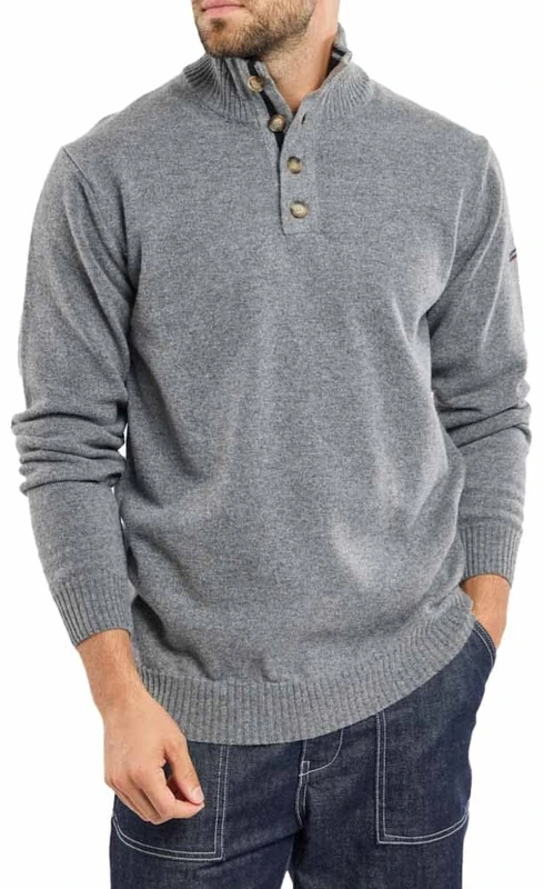 Armor Lux Men's Pull Pullover Sweater, Slate/Ship, M
