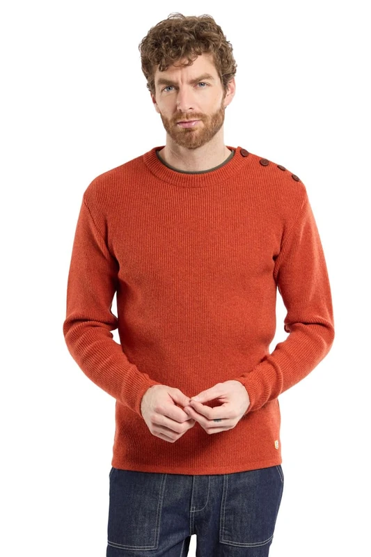 Armor Lux Men's Heritage Sweater, Paprika H25 Heather, M