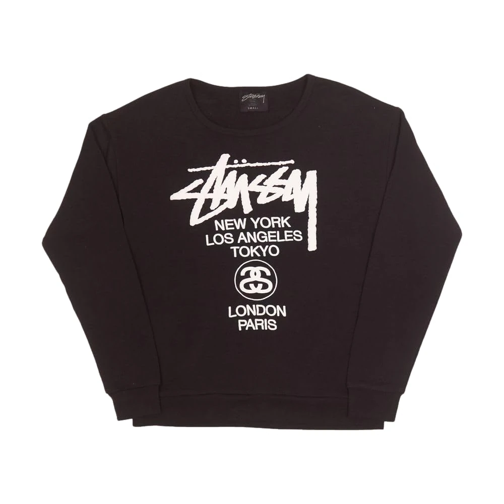 Stussy Pre-Loved SS14 WT Embossed Crewneck Black