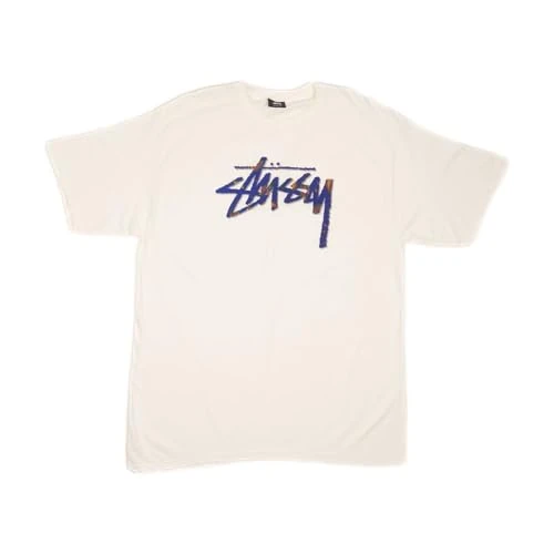 Stussy Pre-Loved Paisley Stock T-Shirt White