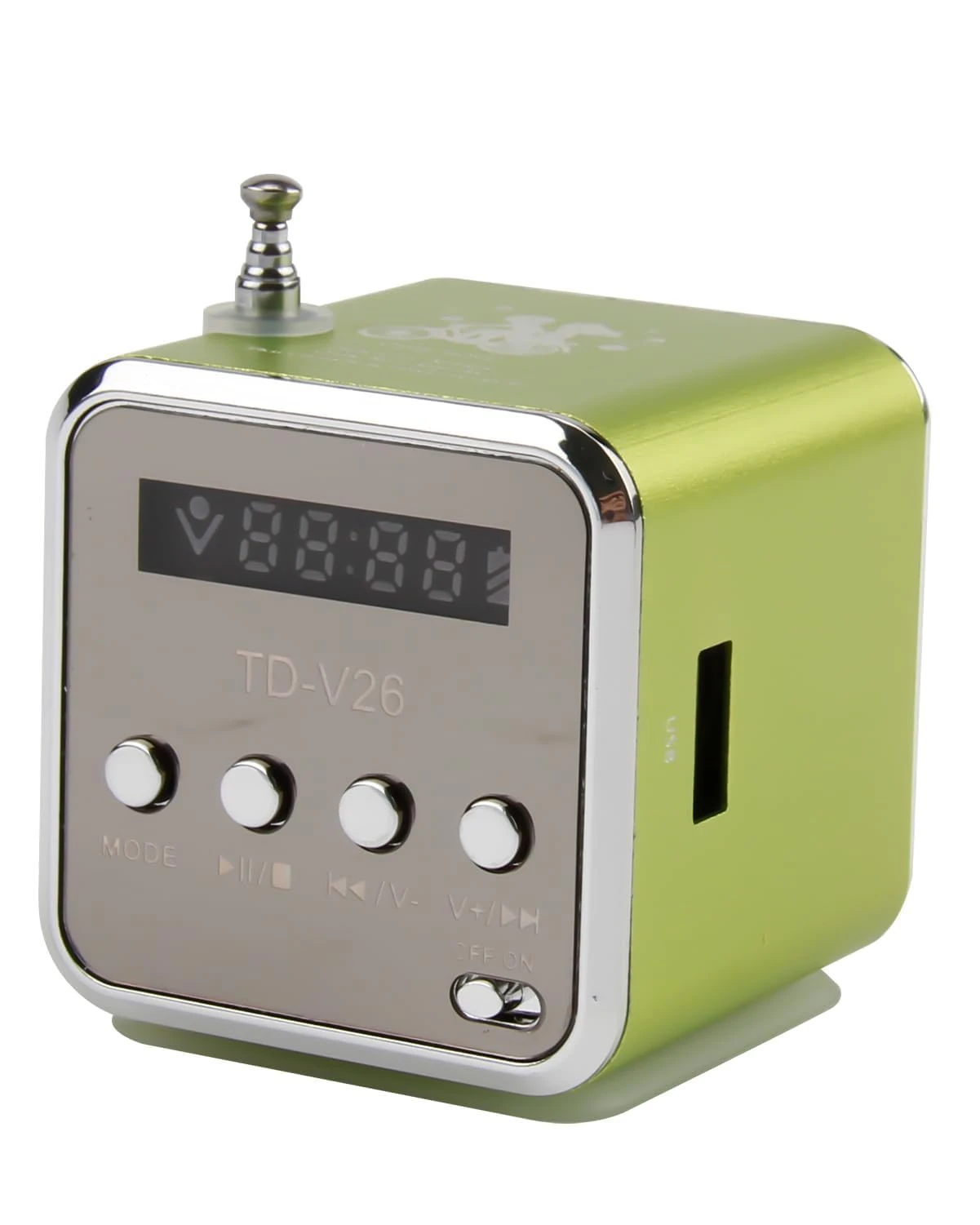 Mini Radio TD-V26 Portable Small Digital Radio with FM Tuner, USB & TF Card Music Player Rechargeable Battery Stereo Speaker Compact Radio for Home Car Travel & Outdoor