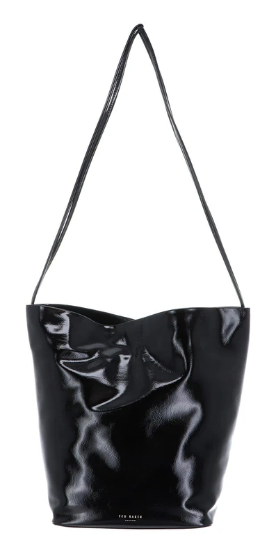 Ted Baker london thin strap mini crinkle bag, black, one size - Image 1