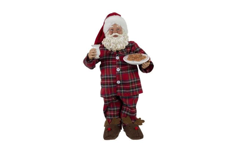 Cosy Home Santa Claus in Pyjamas Polyester Red 20 x 14 x 36 cm - Image 1