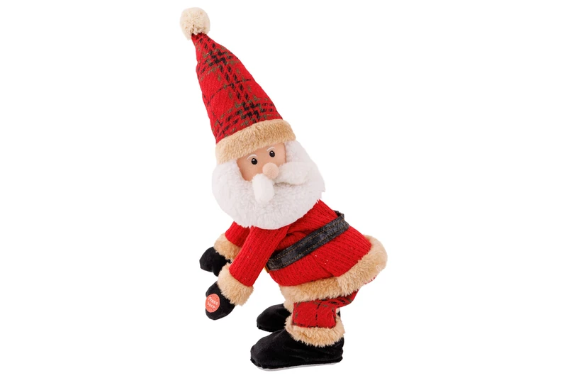 Cosy Home Musical Plastic Santa Claus Sing and Twirling Red 19 x 15 x 38 cm 3 x AA Batteries Not Included