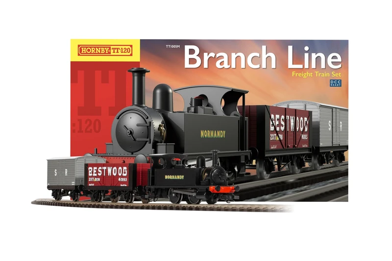 Hornby TT TT1005M Branchline Freight Train Set – Complete 1:120 Scale Model Railway Starter Kit with B4 Tank Engine, 2 Wagons, Oval Track & Controller, DCC Ready Model Train Sets for Tabletop Layouts
