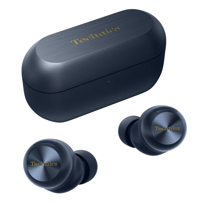 Technics EAH-AZ100E-A Wireless Earbuds with Noise Cancelling, Multipoint Bluetooth, Voice Focus AI, Comfortable In-Ear Headphones, Blue