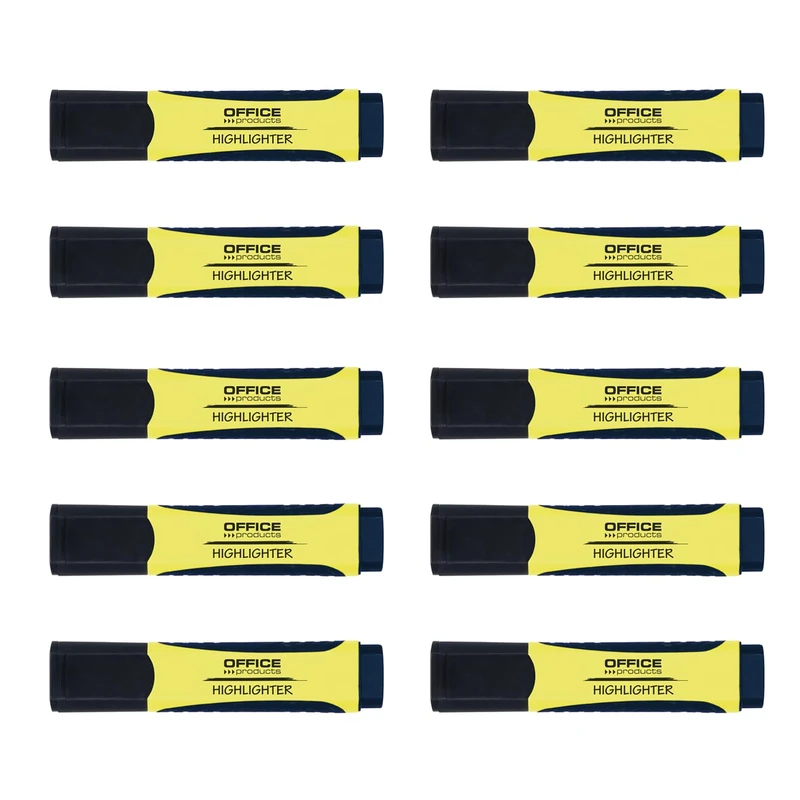 OFFICER PRODUCTS Highlighter Pack of 10 - Yellow Marker Pens