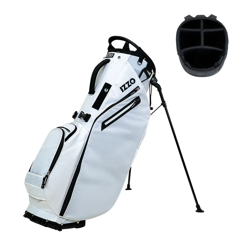 Izzo Heritage Golf Stand Bag, White