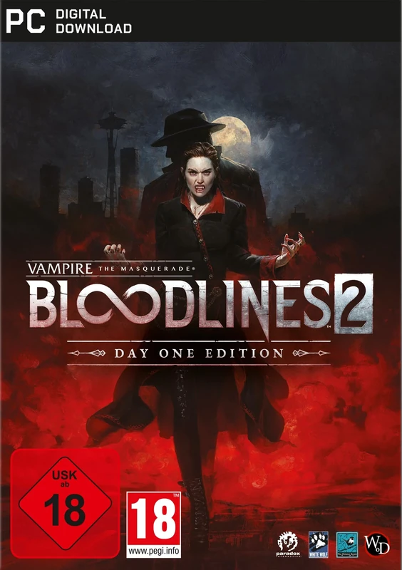 Vampire: The Masquerade Bloodlines 2 Day One Edition (Code in a Box) (PC) (64-Bit)