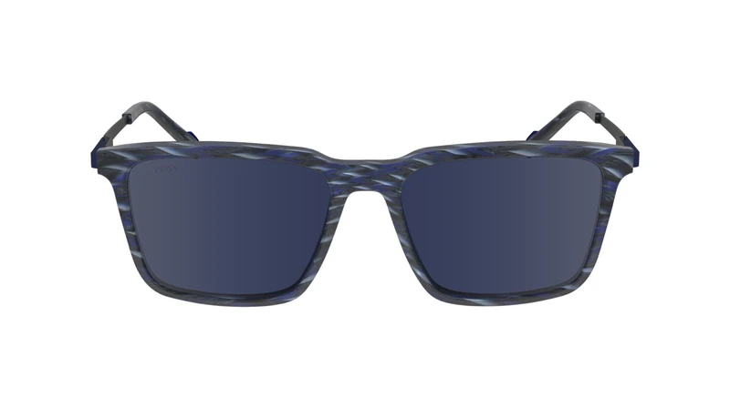 Zeiss Men's Sunglasses ZS23716S - Textured Blue/Grey with Solid Blue Lens