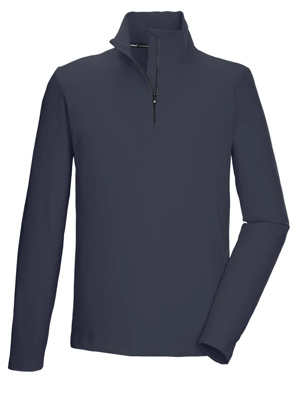 killtec KSW 71 MN FLX SHRT 43465-000 Men's Functional Fleece Shirt with Stand-Up Collar and Zip Midnight Blue XXL - Image 1