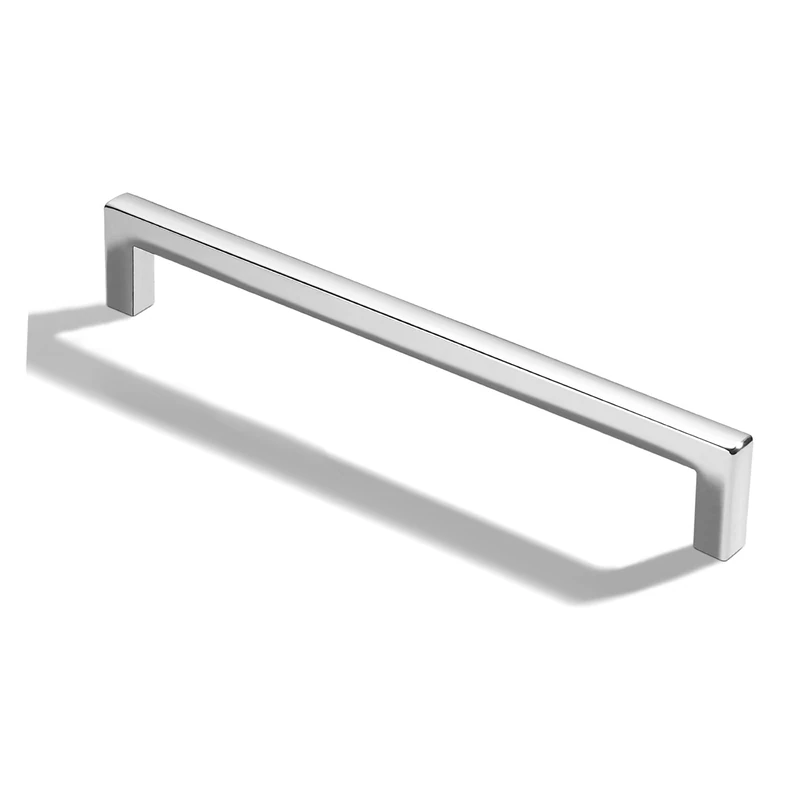 khtumeware 10 Pack 8inch(203mm) Hole Center Polished Chrome Cabinet Pulls Solid Heavy-Duty Square Cabinet Handles Drawer Pulls Kitchen Cabinet Hardware Kitchen Handle