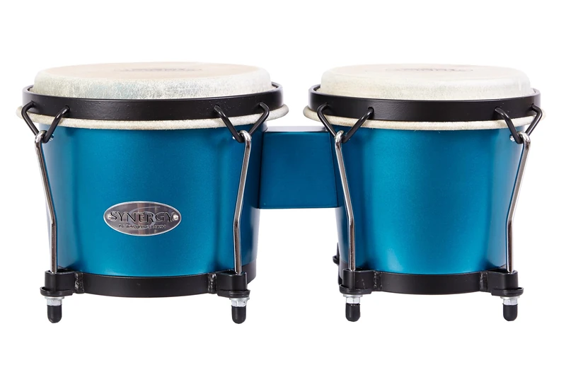 Toca Synergy Wood Bongos 6" & 6 3/4" Matte Ocean Blue 2100OB