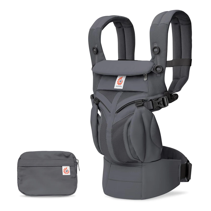 Ergobaby Baby Carrier for Newborn to Toddler, Ergonomic 4-Position Omni Classic Mesh, Baby Carrier Back Front Facing Backpack, Charcoal Grey