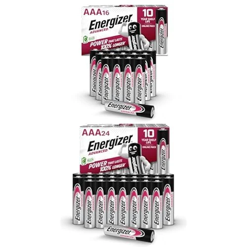 Energizer Advanced AAA 40-Pack (AAA 16pk + 24pk)