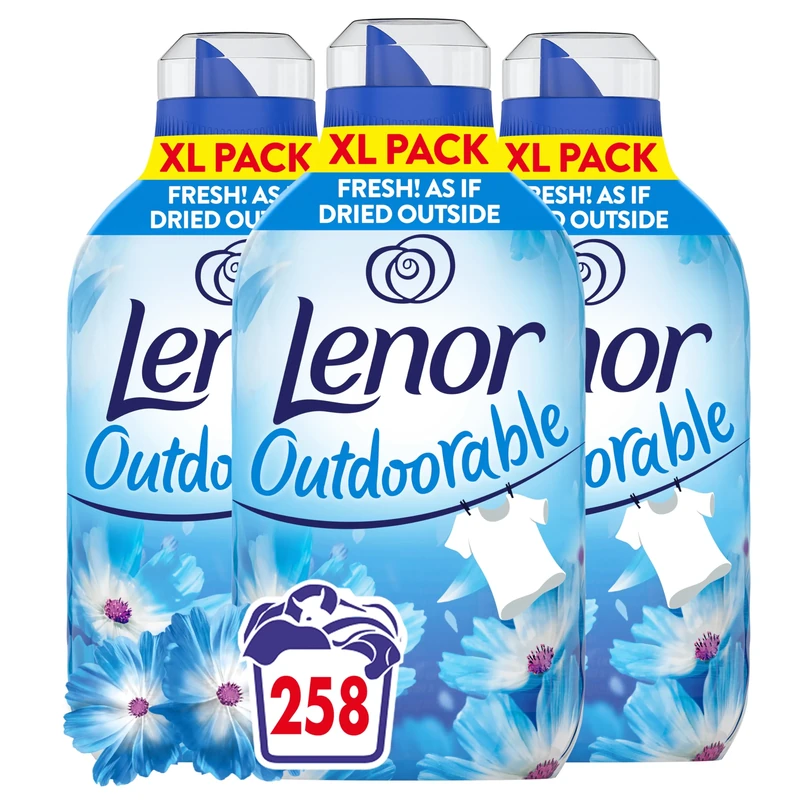 Lenor Outdoorable Fabric Conditioner 86 Washes, 1.204l, Spring Awakening, Ultra Concentrated Freshness (Pack of 3)