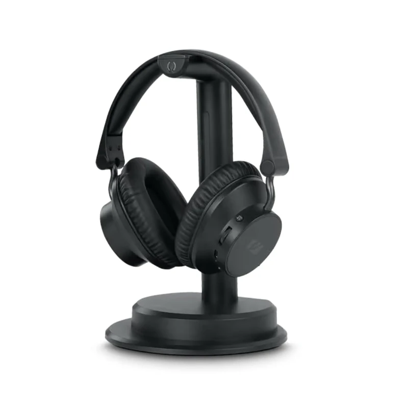 MUSE M-285 CTV TV Headphones Set with Transmitter & Charging Station | 2.4 GHz Wireless Headphones with Bluetooth, EQ, 30h Battery Life & Optical Input | Dual Headset