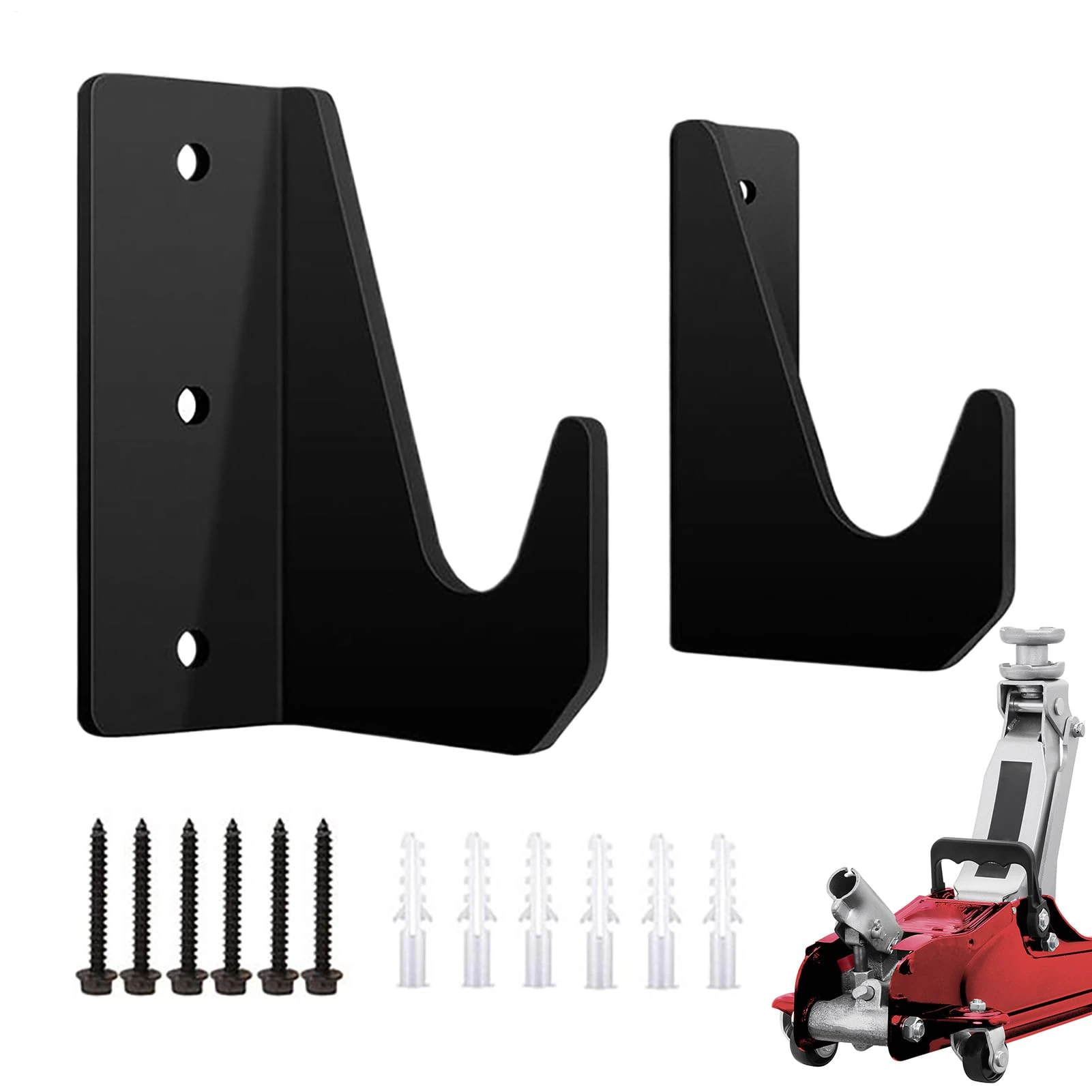 Wodustee Jack Stand Wall Mount, Heavy Duty Tool Rack, Floor Jack Stand Wall Mount Organizer,Steel Car Hydraulic Trolley Jacks Holder,Walls Storage Rack Brackets Garage Tool Racks Trailer Accessories