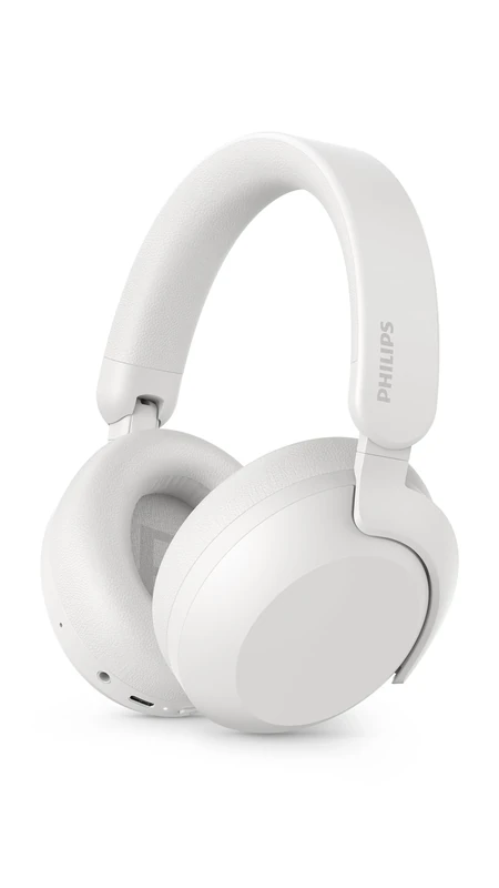 Philips TAH8000EWT/00 Wireless Over-Ear Bluetooth Headphones – Noise Cancelling, 70H Playtime, Voice Assistant Compatible, Ideal for Travel – White
