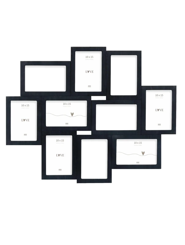 DEKNUDT FRAMES S68UC2P10 Picture Frame for 10 Photos 10 x 15 cm for Hanging 48 x 59 cm White