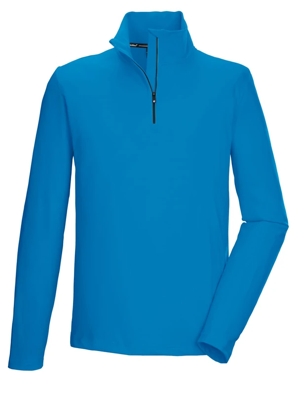Killtec Men Ksw 71 Mn FLX Shrt Functional Fleece Shirt with Stand-up Collar and Zip, Sky, S - Image 1
