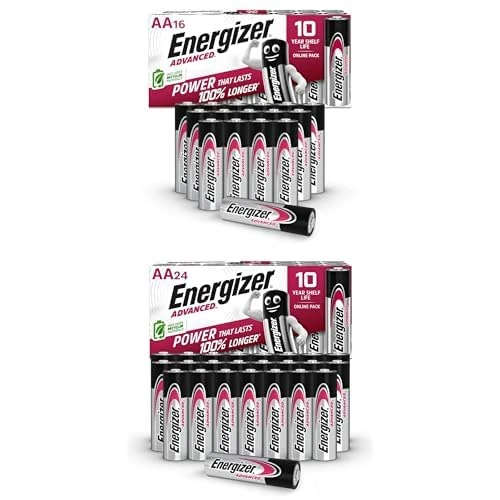 Energizer Advanced AA 40-Pack (AA 16pk + 24pk)