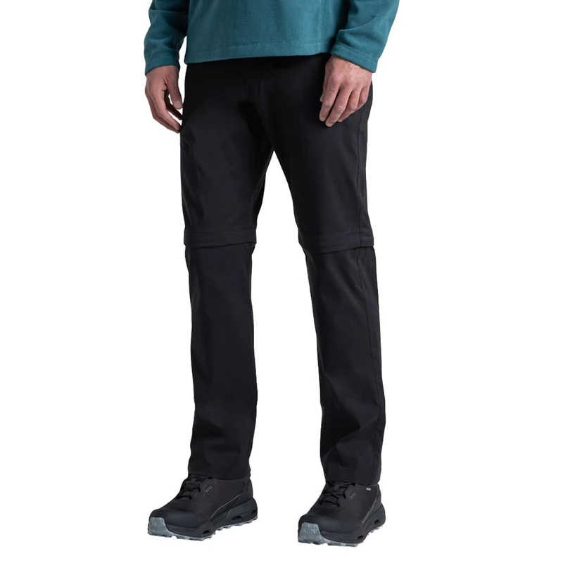 Craghoppers Mens Kiwi Pro III Convertible Walking Trousers Anti-Insect Stretch Hiking Shorts Black