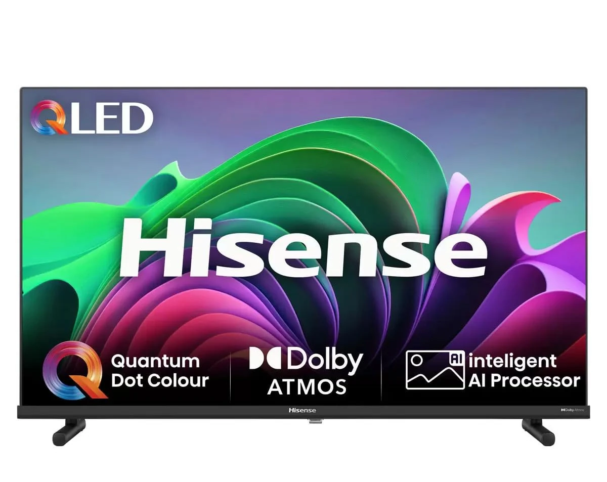 Hisense 32 Inch QLED Full HD Smart TV 32E5NQTUK - Quantum Dot Colour, HDR & Dolby Atoms, HDMI, Youtube, Netflix, Apple Tv+ and Disney+