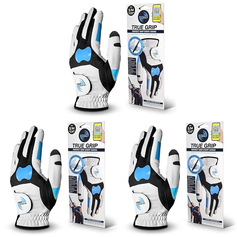 ME AND MY GOLF True Grip Training Golf Glove - Perfect Grip Every Swing-Size S/M Left,White