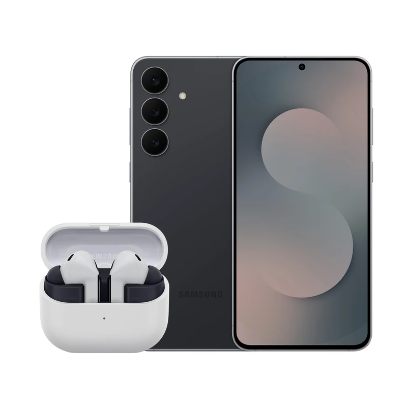 Samsung Galaxy S25 FE + Buds3 FE, AI Smartphone, Slim 7.4mm Frame, 6.7" FHD Display, 50MP Camera, 256GB Storage, 8GB Memory, 4900 mAh Battery, JetBlack, 3 Year Extended Warranty (UK Version)