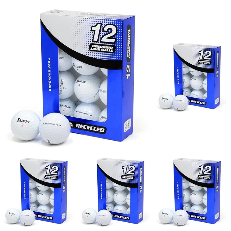 Second Chance Recycled Lake Golf Balls, 60 Pack - Grade A for Srixon Mix Golf Balls including Distance