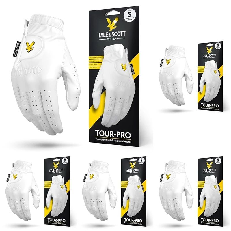 Lyle & Scott Tour Pro Cabretta Leather Golf Glove - 5 Pack