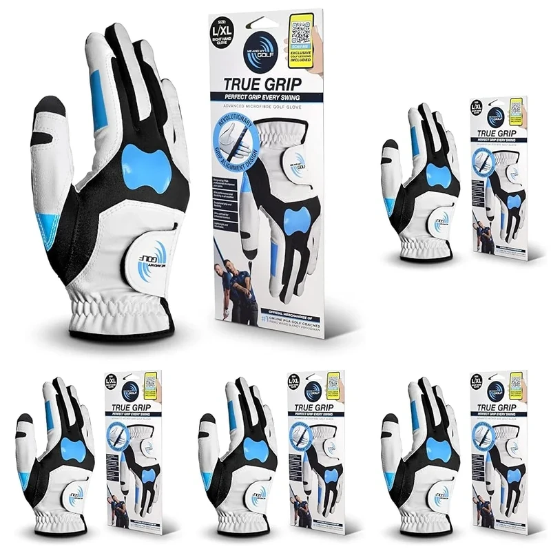 ME AND MY GOLF True Grip Training Golf Glove - Perfect Grip Every Swing - Size L/XL Right Hand, White