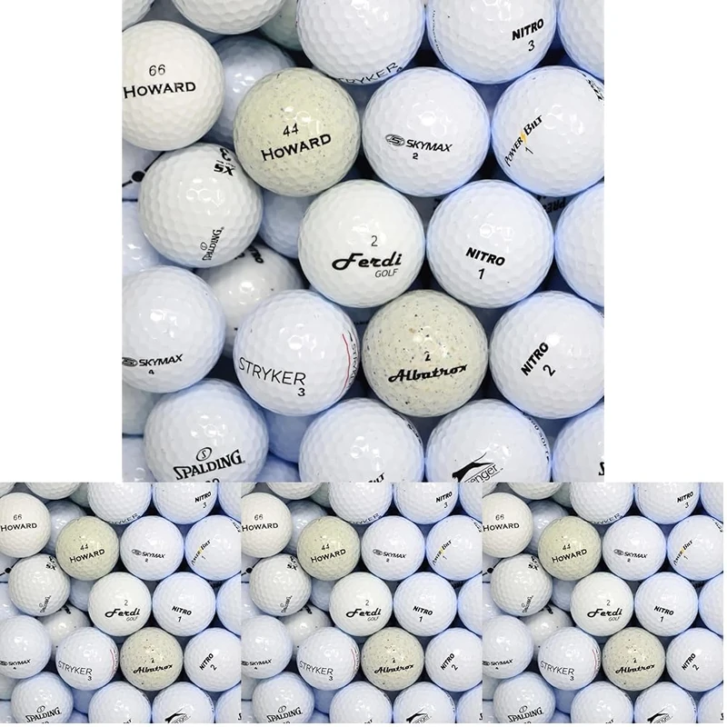 Second Chance 24 Mixed Golf Balls with Carry Bag, White Golf Balls Only