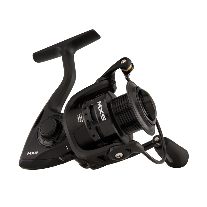 Mitchell MX5 Spinning Reel - Lightweight Aluminium Frame Fishing Reel - Carbon Matrix Drag System - Freshwater and Saltwater Spinning Reel for Lure and Braid Fishing - Black, Reel Size 1000