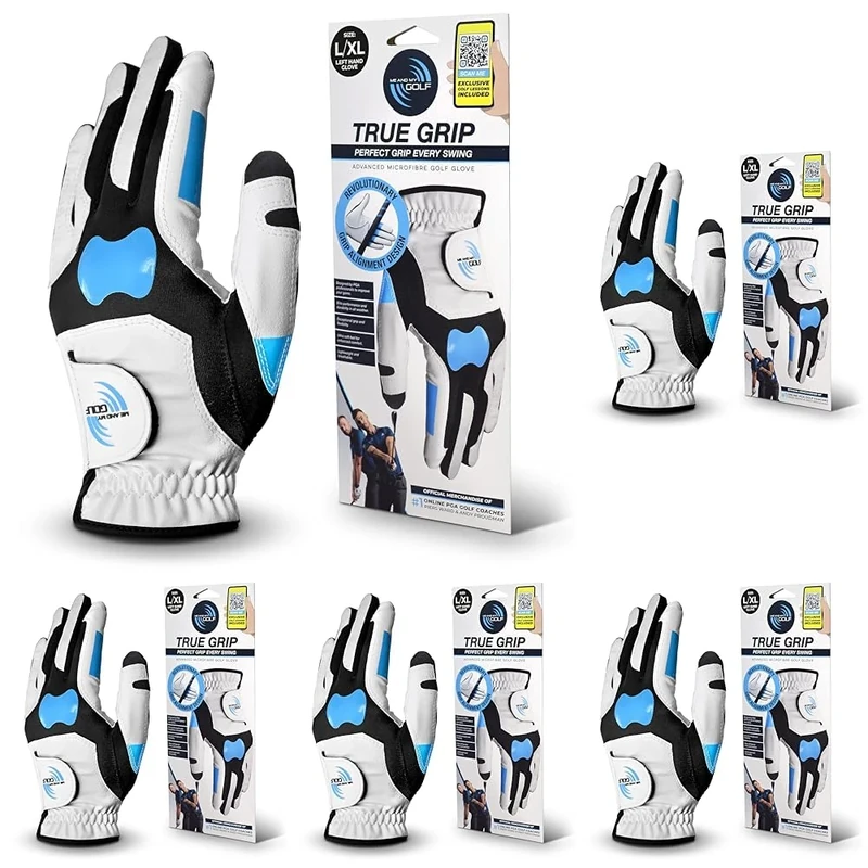 ME AND MY GOLF True Grip Training Golf Glove - Perfect Grip Every Swing,White - Size L/XL