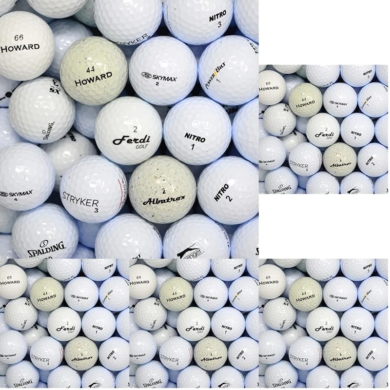 Second Chance 24 Mixed Golf Balls with Carry Bag, White Golf Balls Only