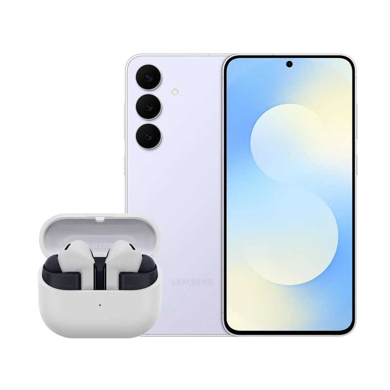 Samsung Galaxy S25 FE + Buds3 FE, AI Smartphone, Slim 7.4mm Frame, 6.7" FHD Display, 50MP Camera, 512GB Storage, 8GB Memory, 4900 mAh Battery, Icy Blue, 3 Year Extended Warranty (UK Version)