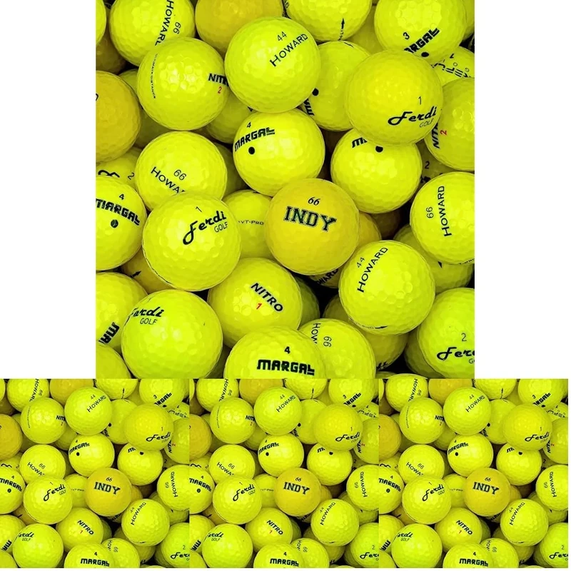 Second Chance 24 Yellow Optic Mix Golf Balls with Carry Bag (Pack of 4)