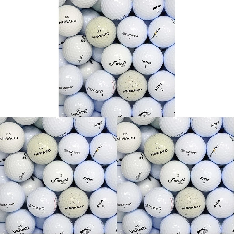 Second Chance 24 Mixed Golf Balls with Carry Bag, White Golf Balls Only