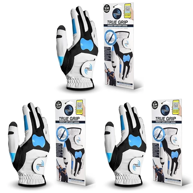 ME AND MY GOLF True Grip Training Golf Glove - Perfect Grip Every Swing - Size S/M Right Hand, White