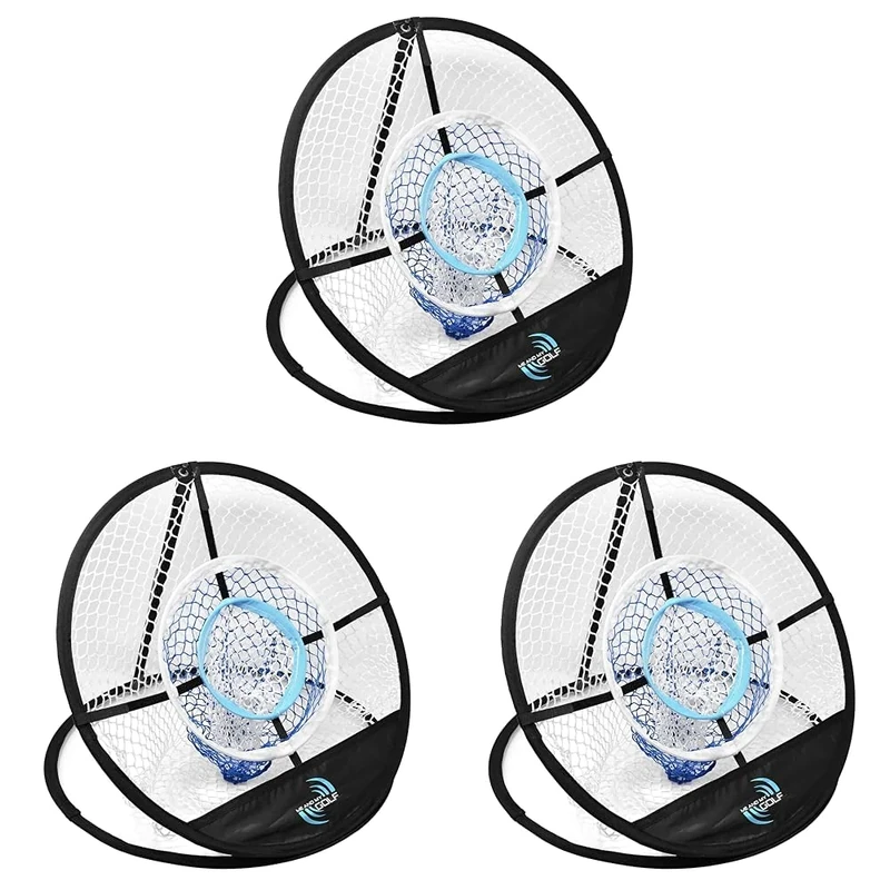 ME AND MY GOLF Target Chipping Net - Includes Instructional Training Videos, Black (Pack of 3)