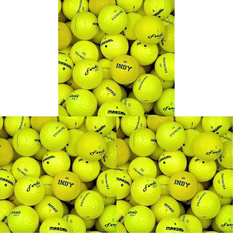 Second Chance 24 Yellow Optic Mix Golf Balls with Carry Bag (Pack of 3)
