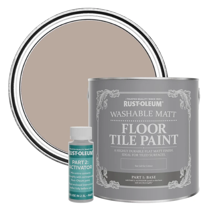 Rust-Oleum Washable Matt Floor Tile Paint - Oatfield 2.5L