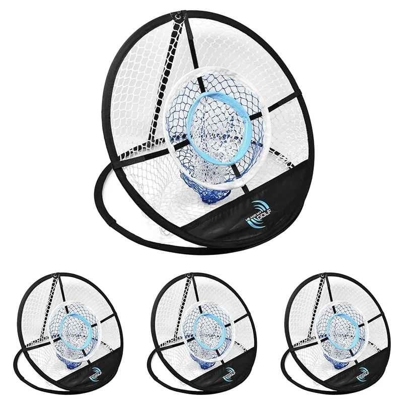 ME AND MY GOLF Target Chipping Net - Includes Instructional Training Videos, Black (Pack of 4)