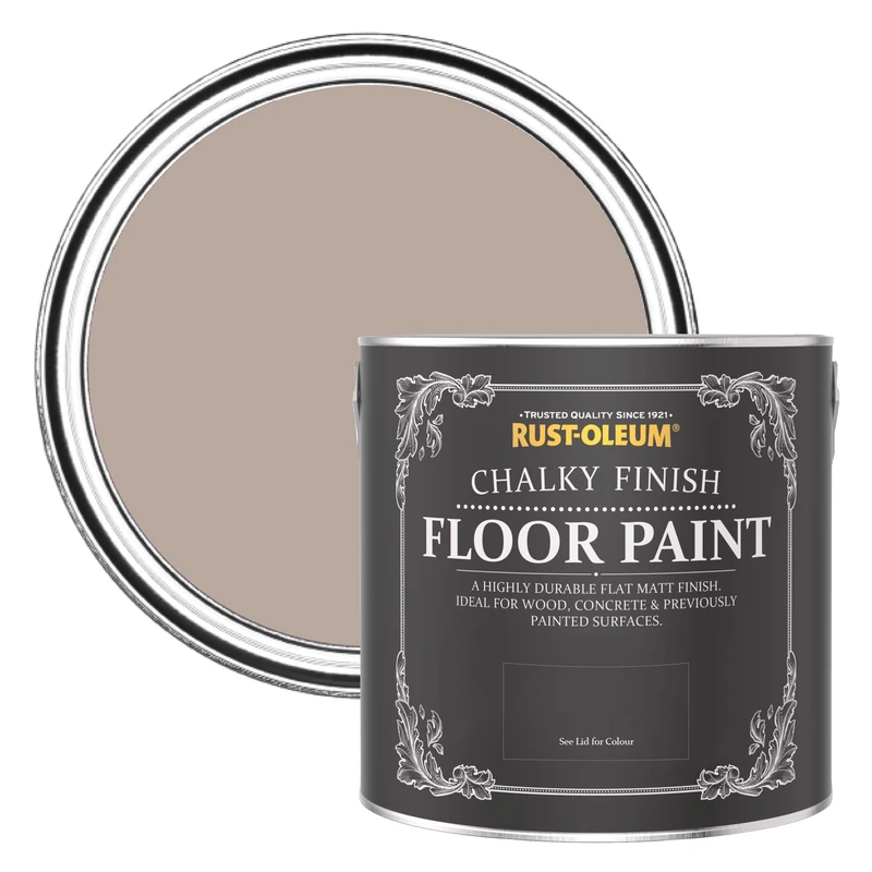 Rust-Oleum Scratch-Resistant Floor Paint in Chalky Finish - Oatfield 2.5L