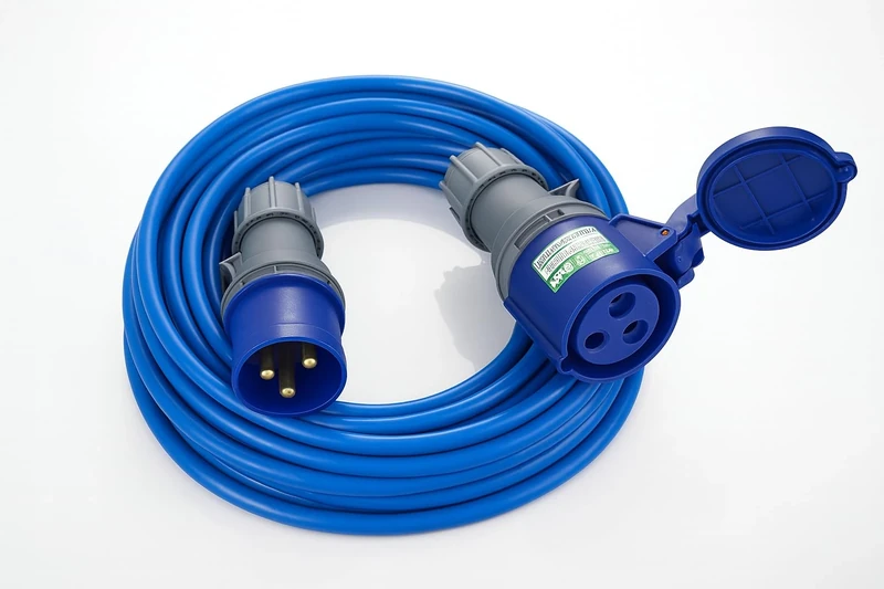 32A 3-Pin Single Phase Extension Lead 10m 240V IP44 Arctic Flex PVC 4.0mm² Heavy Duty Cable – PAT Tested 10 metre