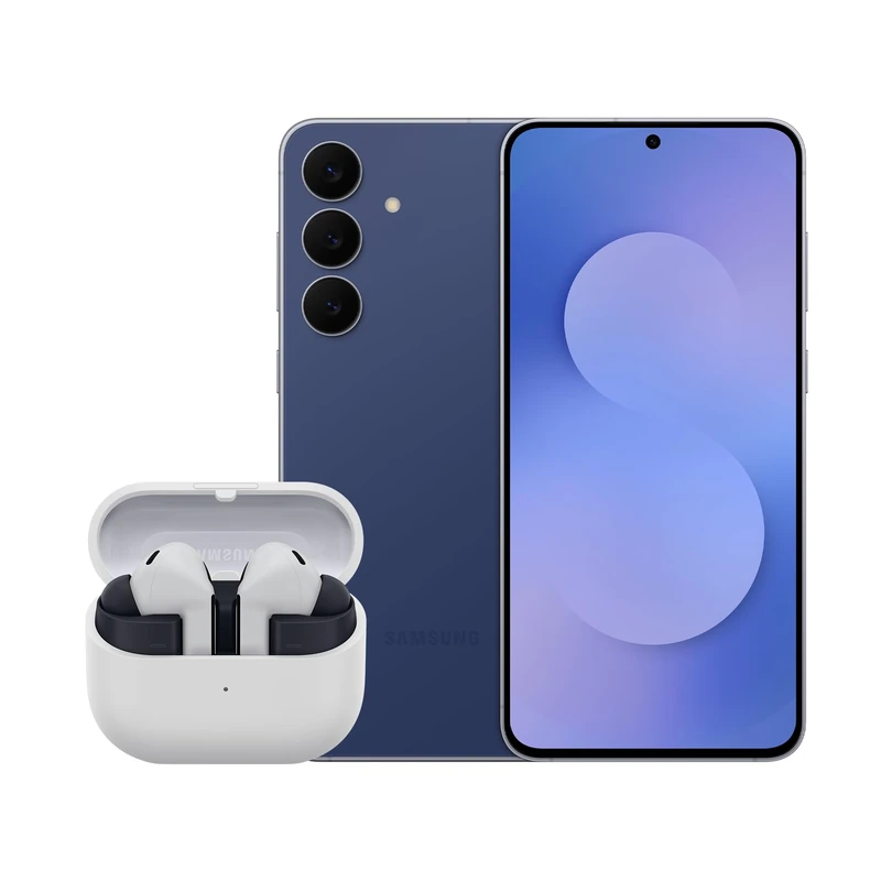 Samsung Galaxy S25 FE + Buds3 FE, AI Smartphone, Slim 7.4mm Frame, 6.7" FHD Display, 50MP Camera, Exynos 2400, 256GB Storage, 8GB Memory, 4900 mAh Battery, Navy, 3 Year Extended Warranty (UK Version)